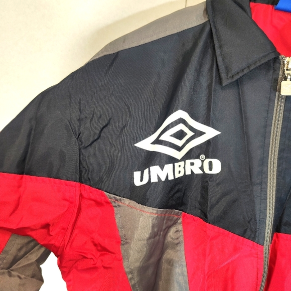 Manchester United Jacket Red Grey Umbro Sharp Boys LB Age 11-12 Years Vintage - Picture 5 of 10